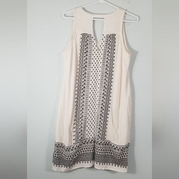 Old Navy Sleeveless V-Neck Midi Aztec Boho Dress. Classic Black & White. Size S. - Picture 5 of 7